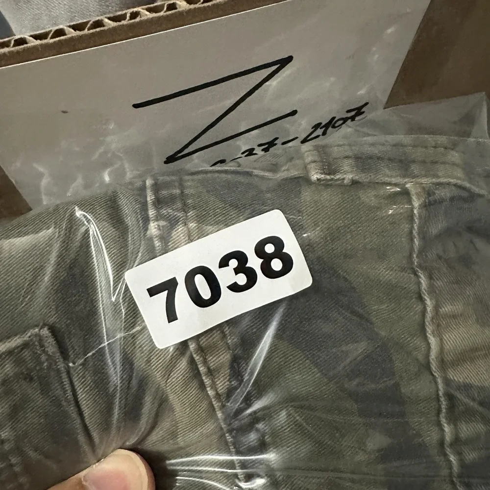 Wrangler Cargo Pants Men 32 x 30 Green Camo Baggy Y2K Fleece Lined Workwear